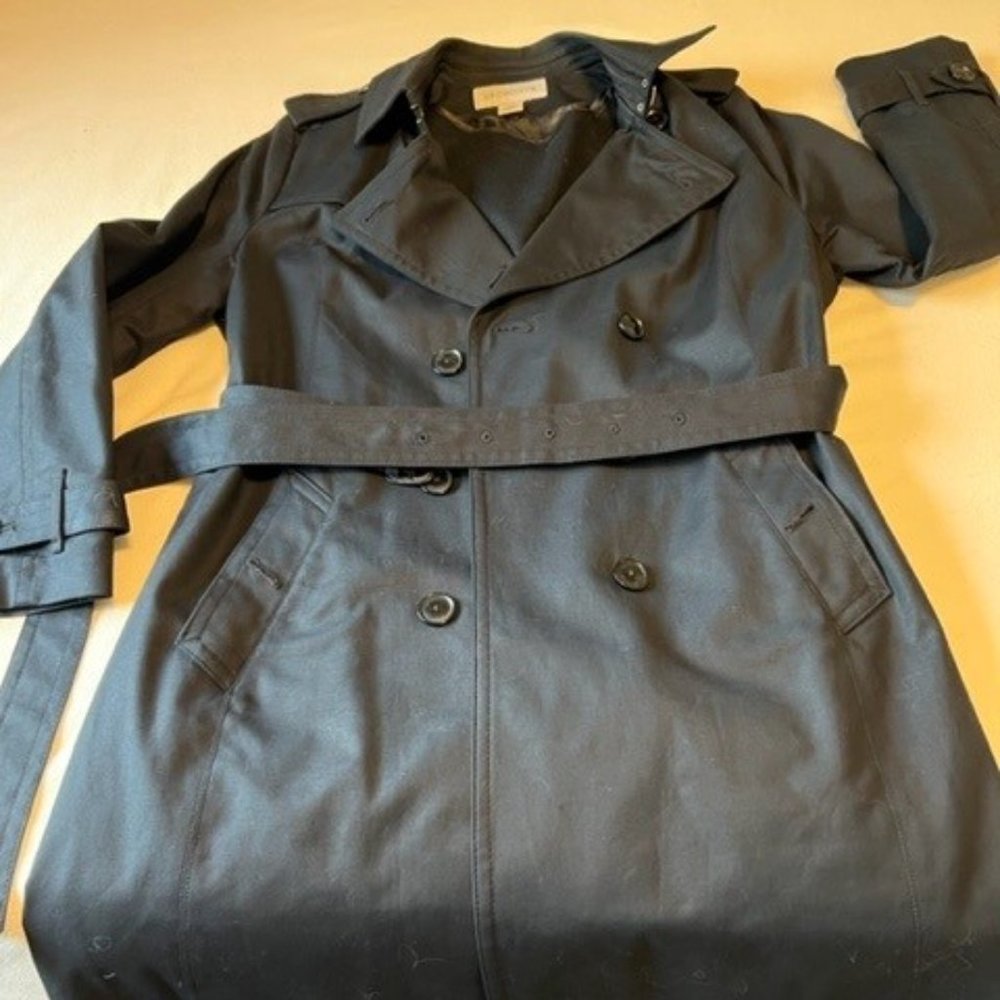Liz Claiborne Trench Coat for Women, Black Size XL